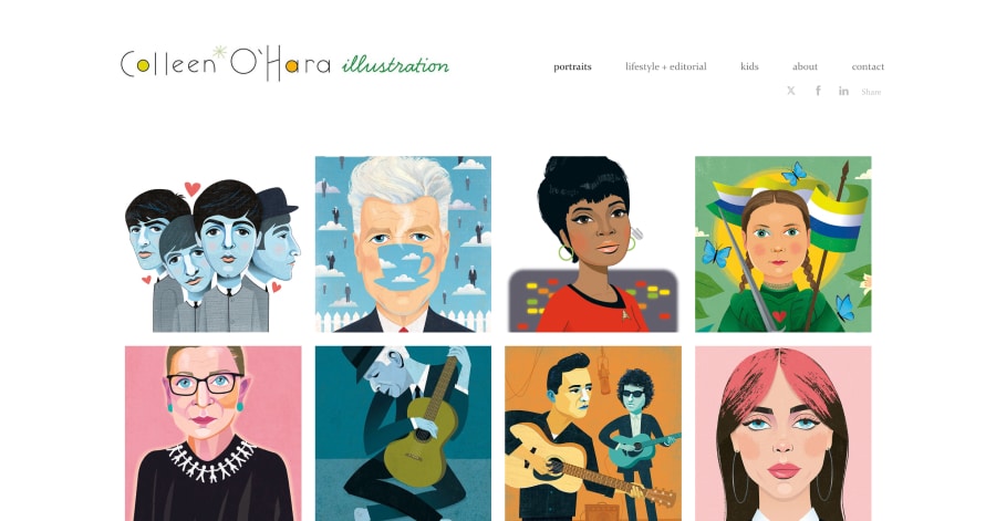 Colleen O'Hara - Illustrator Website Examples