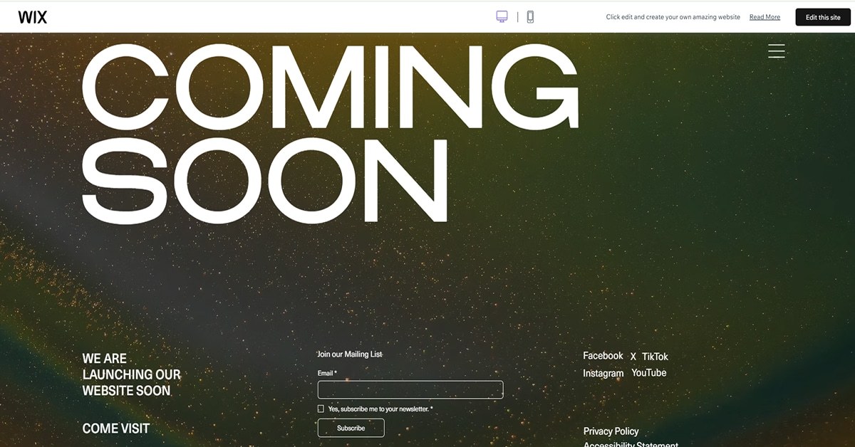 Coming Soon - One Page Template