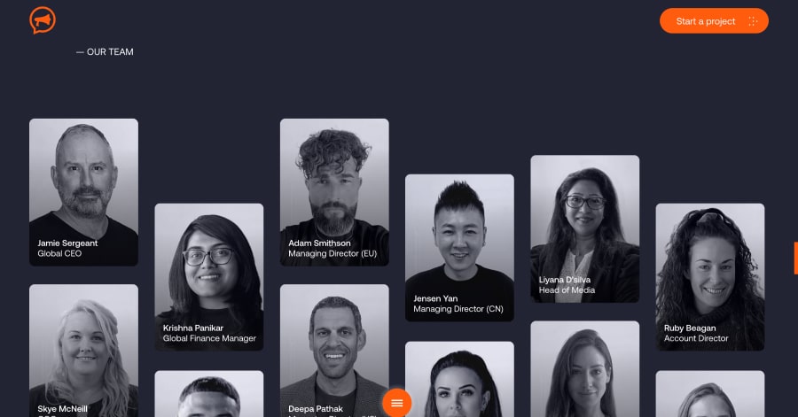 Crowd - Meet The Team Design Example