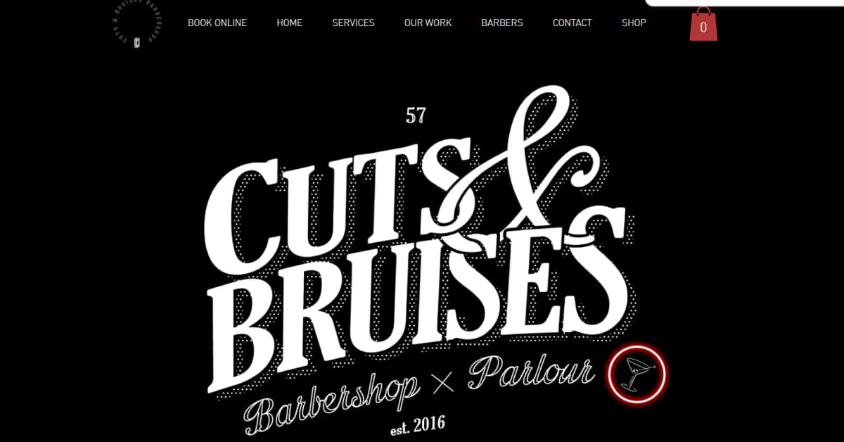 Cuts & Bruises - Wix Website Tobias Becs – Wix Website Example