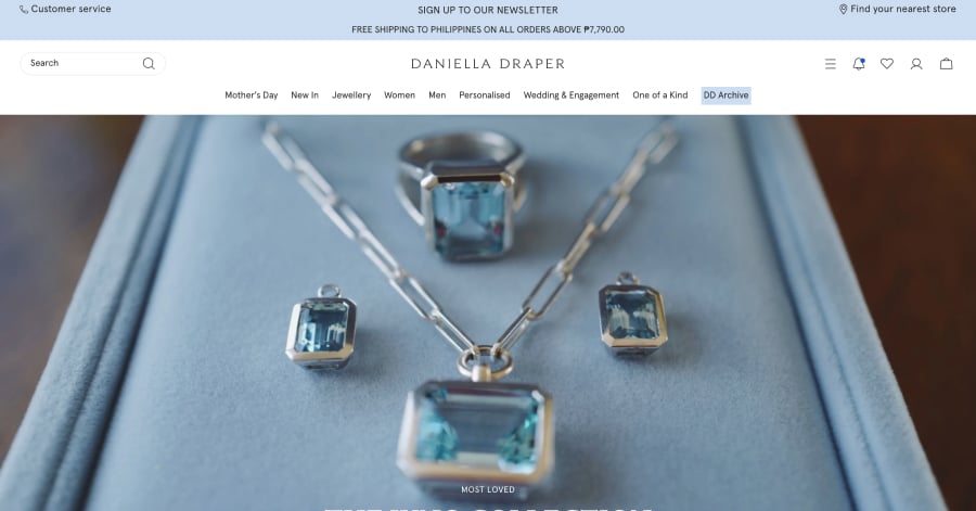 Daniella Draper - Jewelry Website Example Daniella Draper - Jewelry Website Example