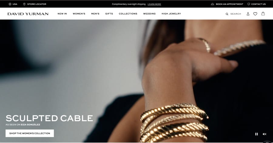 David Yurman - Jewelry Website Example David Yurman - Jewelry Website Example