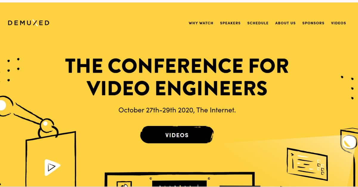 Demuxed 2020 - Yellow Website Examples