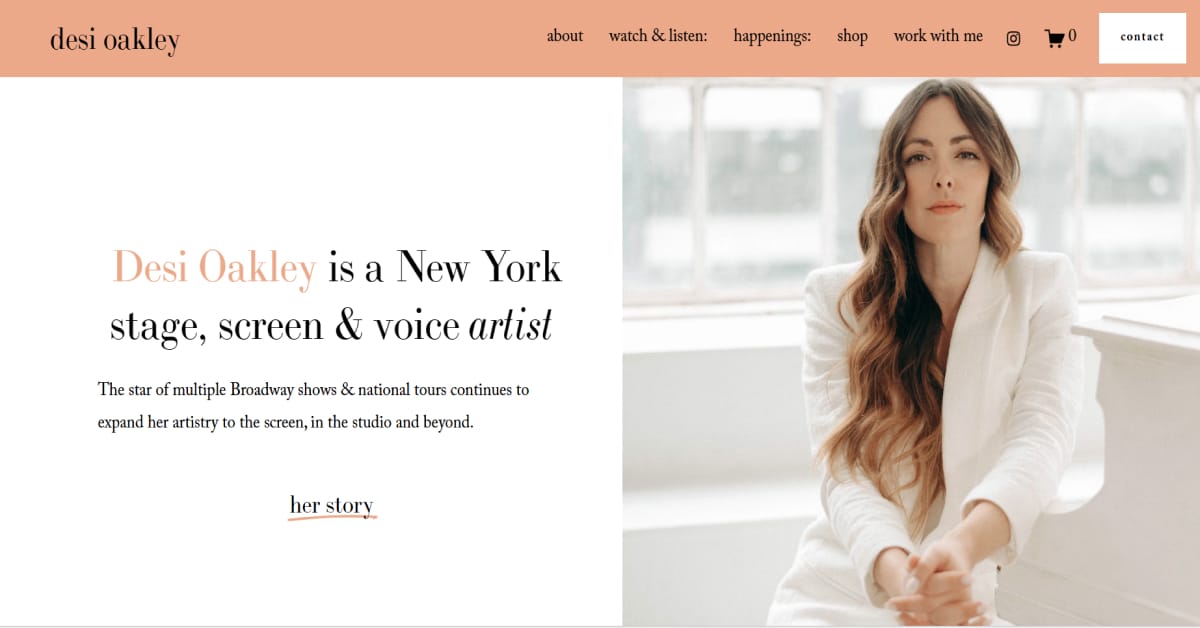 Desi Oakley - Voice Actor Website desi oakley - voice actor website examples