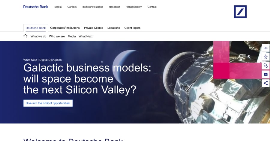 Deutsche Bank - Membership Website Example Deutsche Bank - Membership Website Example