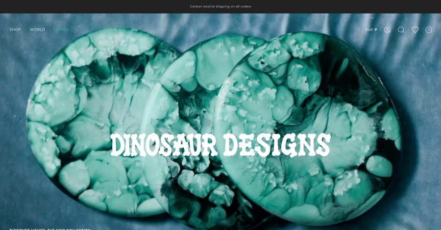 Dinosaur Design - Jewelry Website Example Dinosaur Design - Jewelry Website Example