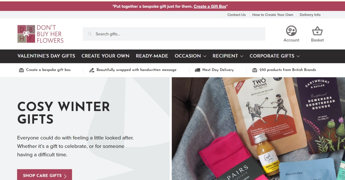 Don't Buy Her Flowers - WooCommerce Website Design