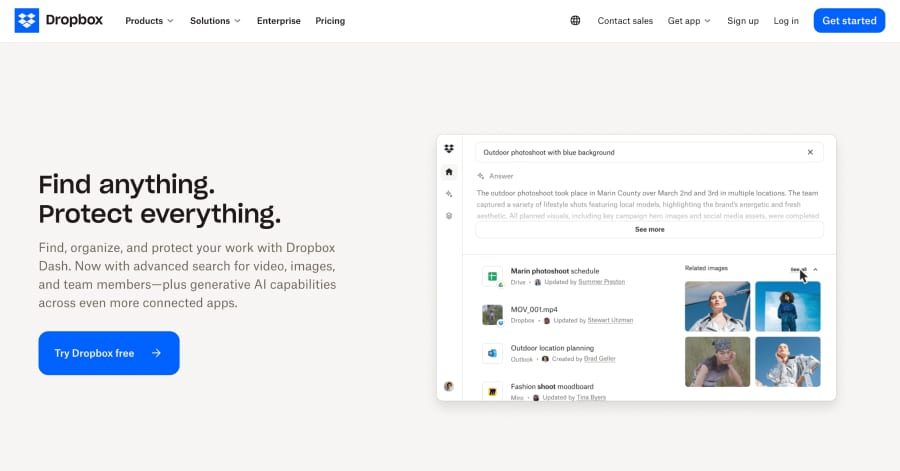 Dropbox - Homepage Design Example