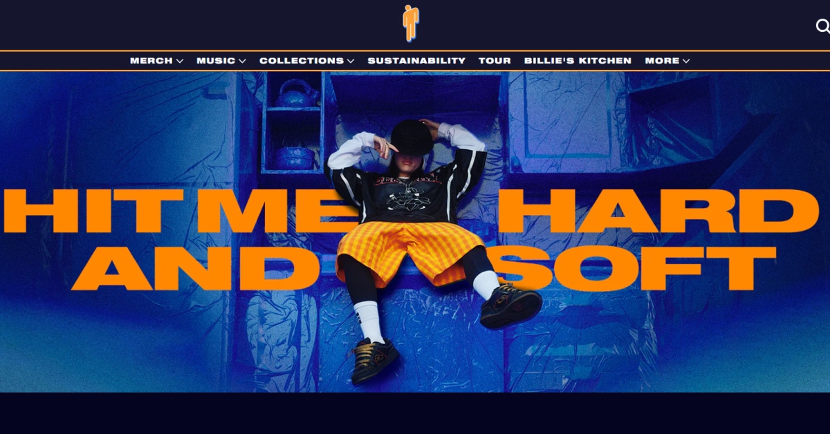 Eillish - Singer Website billie eilish - singer website examples