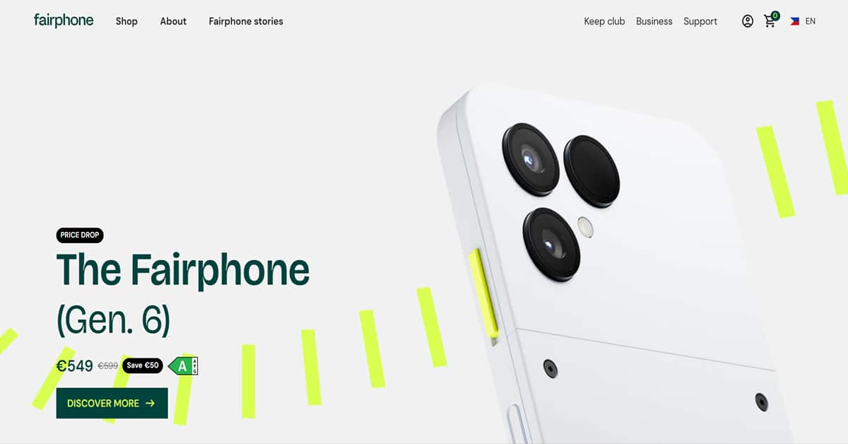 Fairphone - Technology Website Example
