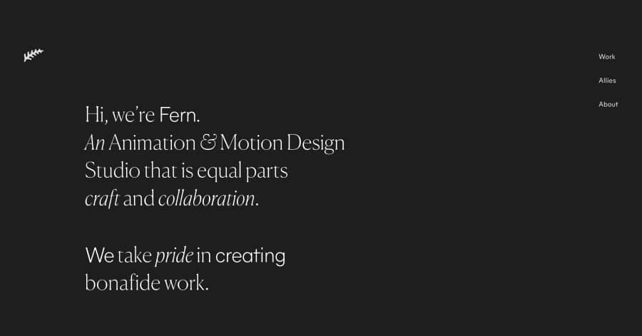 Fern - Illustrator Website Examples