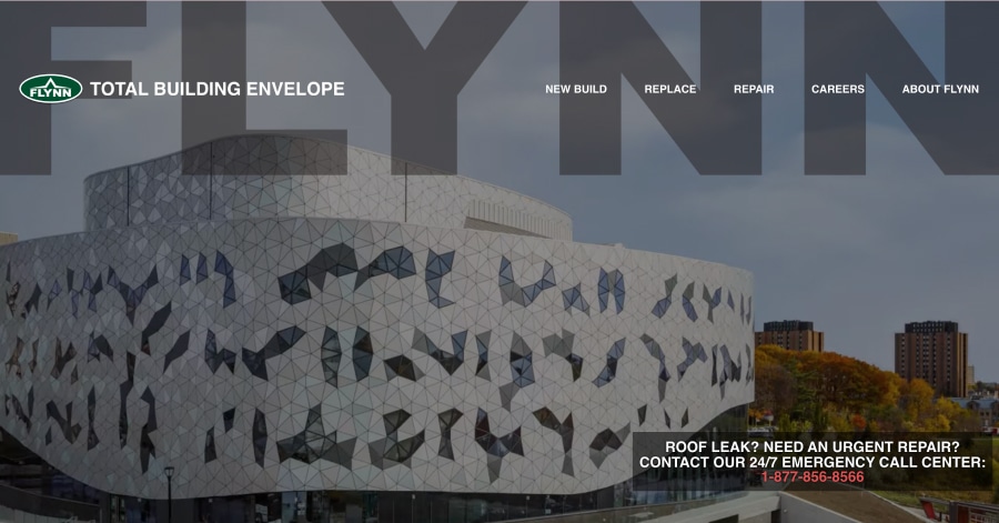 Flynn - Roofing Website Example Flynn - Roofing Website Example
