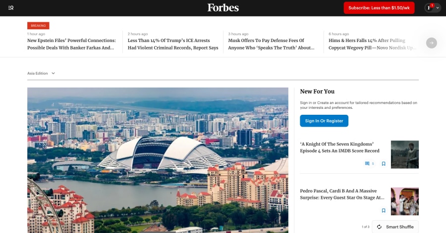 Forbes - Informational Website Example Forbes - Informational Website Example