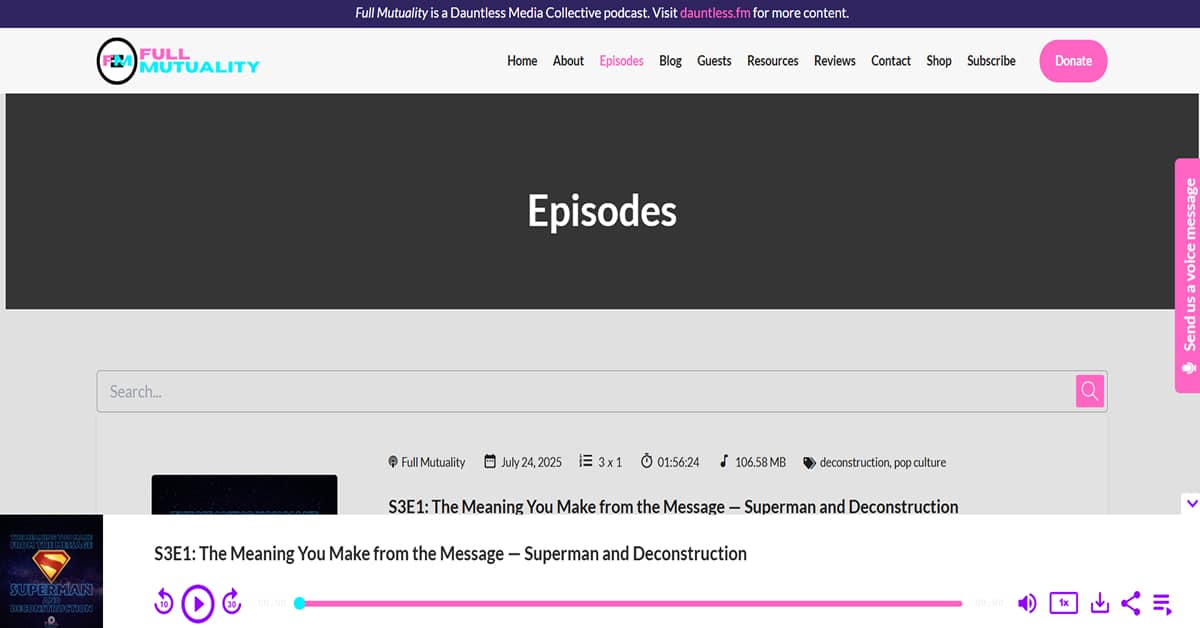 Full Mutuality - Podcast Website Example
