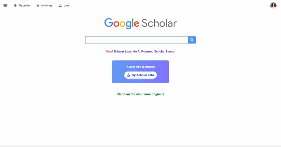 Google Scholar - Informational Website Example Google Scholar - Informational Website Example