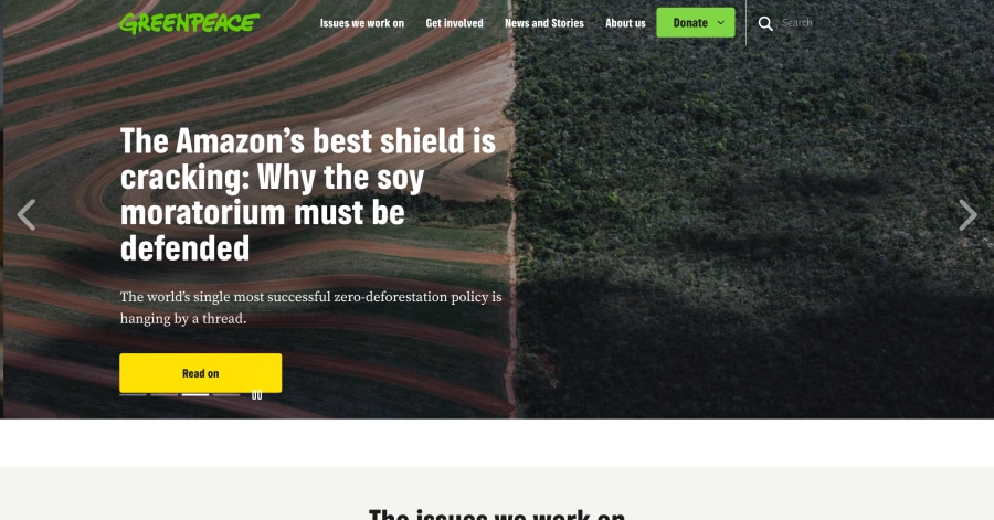 Greenpeace - Membership Website Example Greenpeace - Membership Website Example