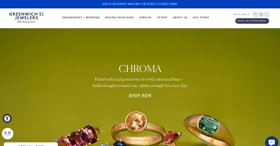Greenwich Jewelers - Jewelry Website Example Greenwich Jewelers - Jewelry Website Example