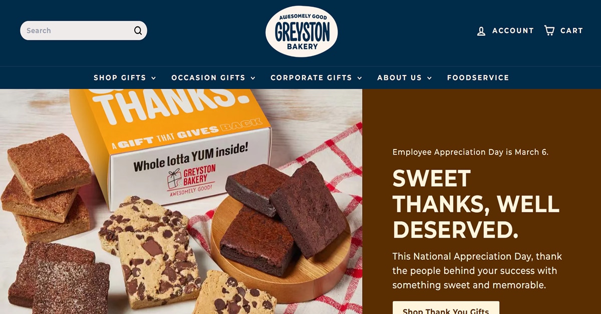 Greyston Bakery - Shopify Website Examples