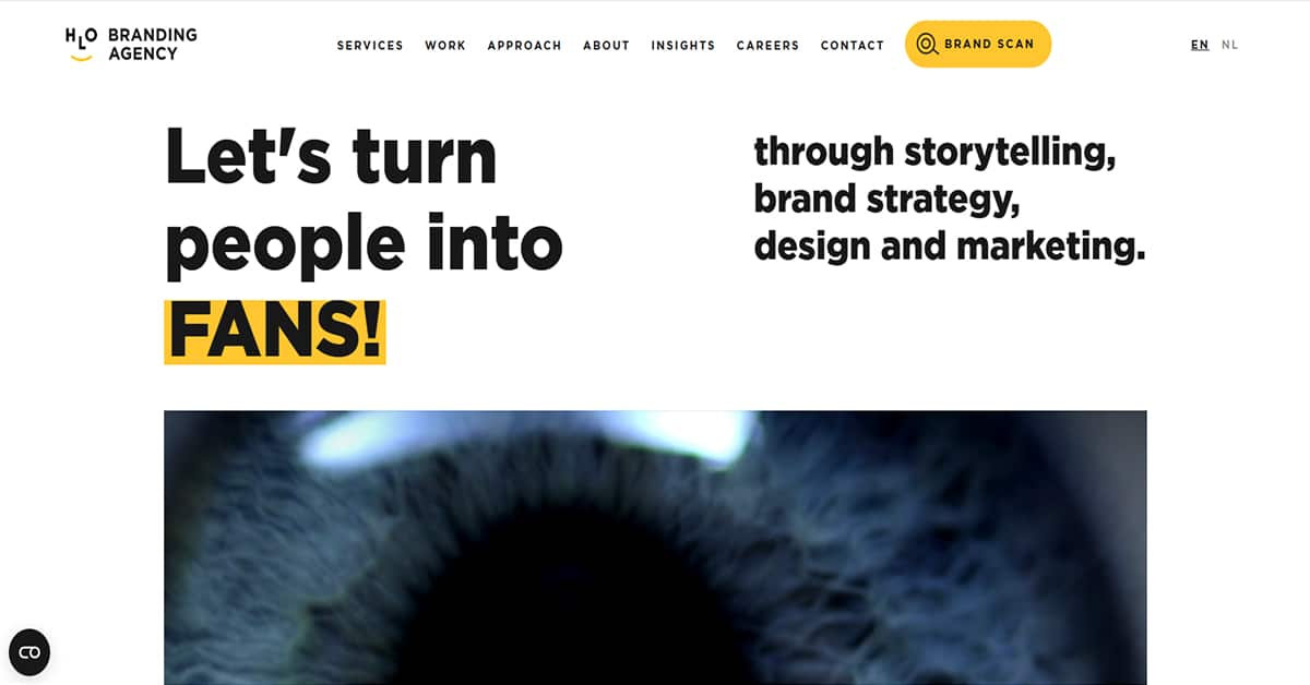 HLO Branding Agency - Drop Servicing Website Examples