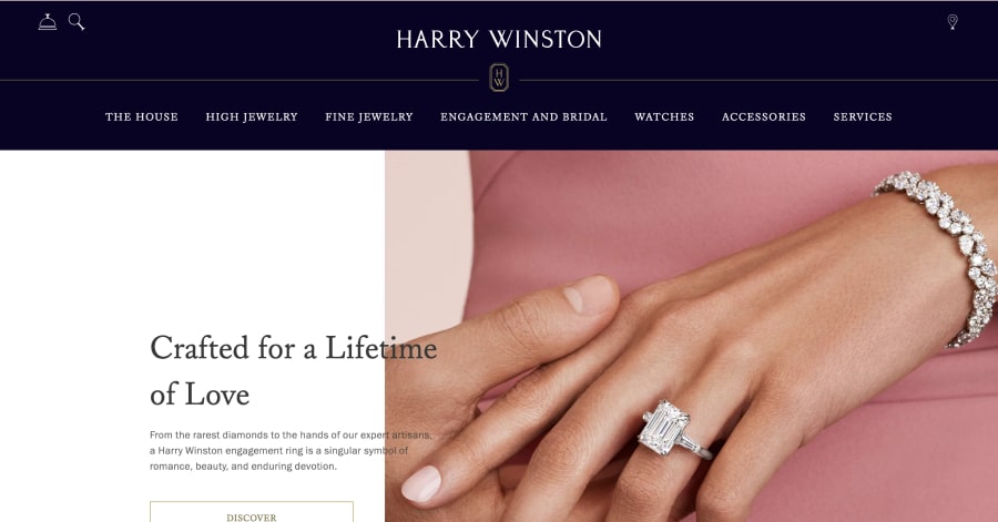 Harry Winston - Jewelry Website Example