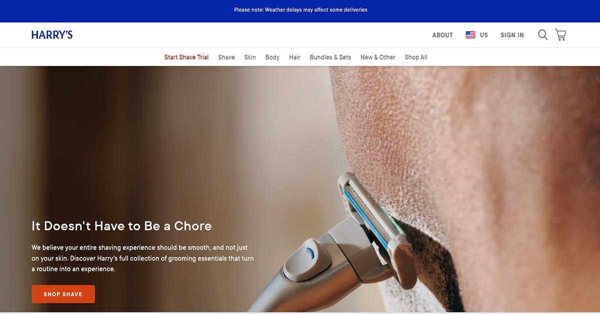 Harry's - Shopify Website Examples