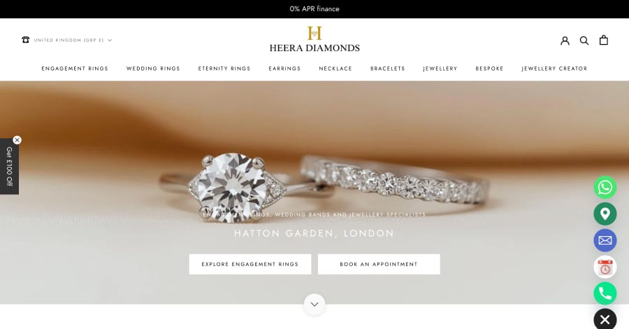 Heera Diamonds - Jewelry Website Example Heera Diamonds - Jewelry Website Example