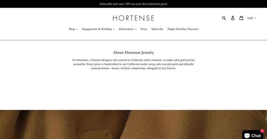 Hortense - Jewelry Website Example Hortense - Jewelry Website Example