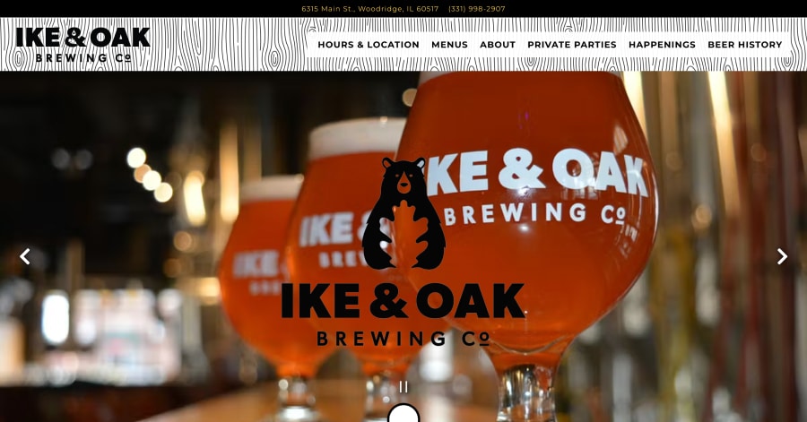 Ike & Oak - Microbrewery Website Example