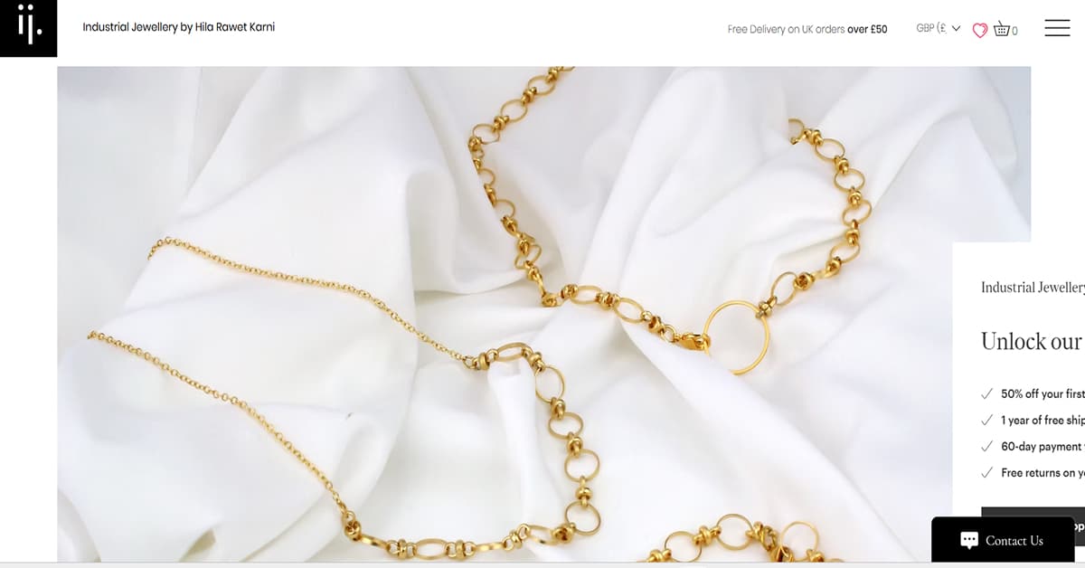 Industrial Jewellery - Wix Ecommerce Store Example Industrial Jewellery - Wix Business Examples