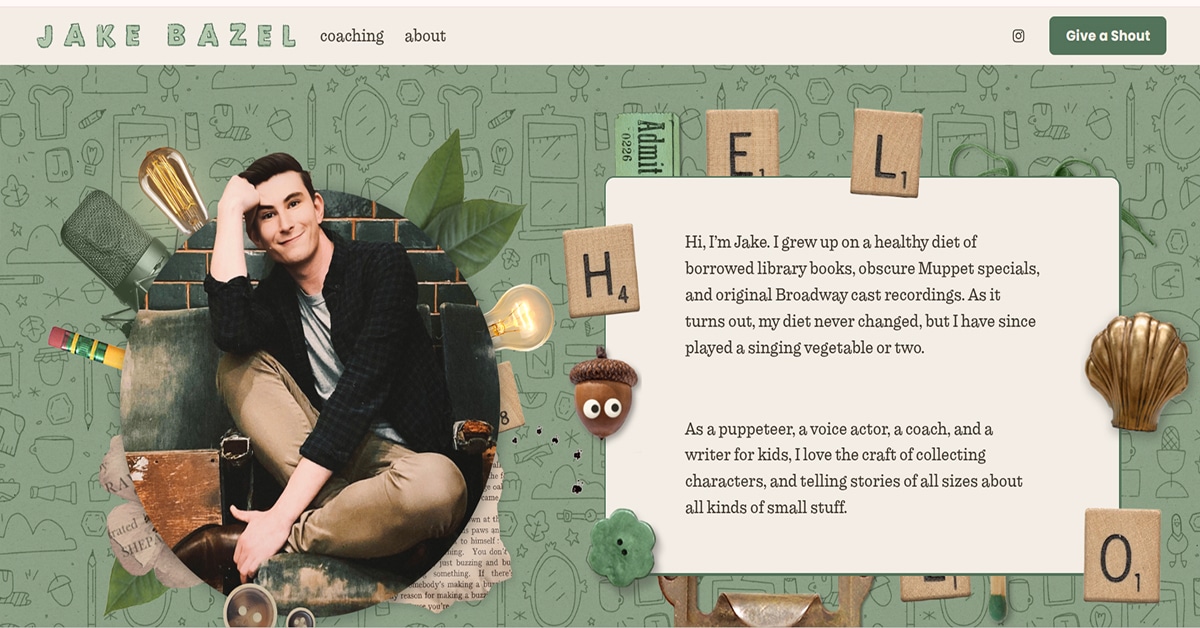Jake Bazel - Voice Actor Website jake bazel - voice actor website examples