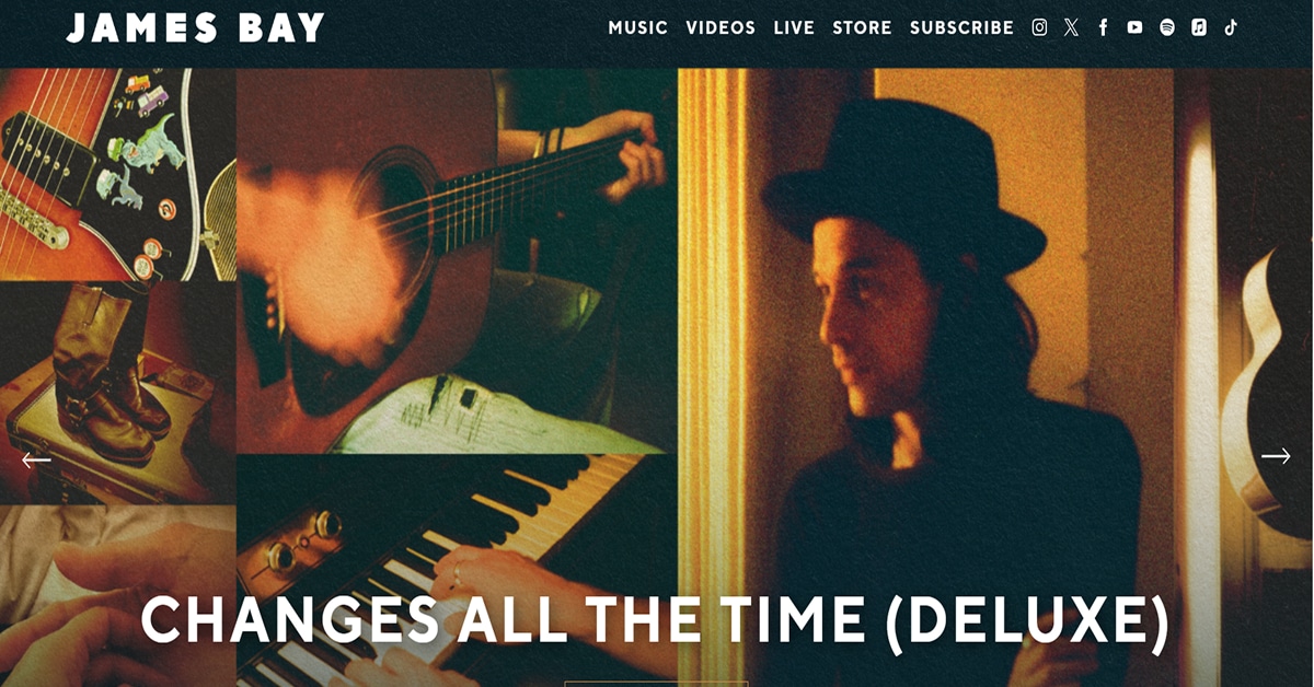 James Bay - Singer Website