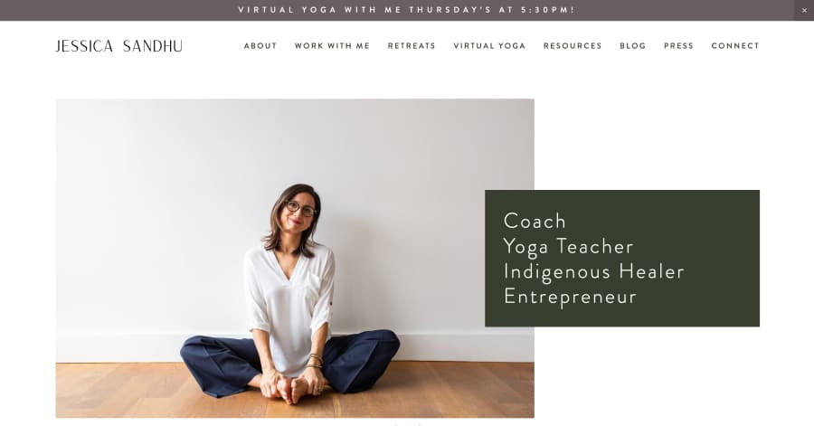 Jessica Sandhu - Nutrition Coach Website Example
