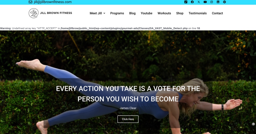 Jill Brown Fitness - Personal Trainer Website Example Jill Brown Fitness - Personal Trainer Website Example