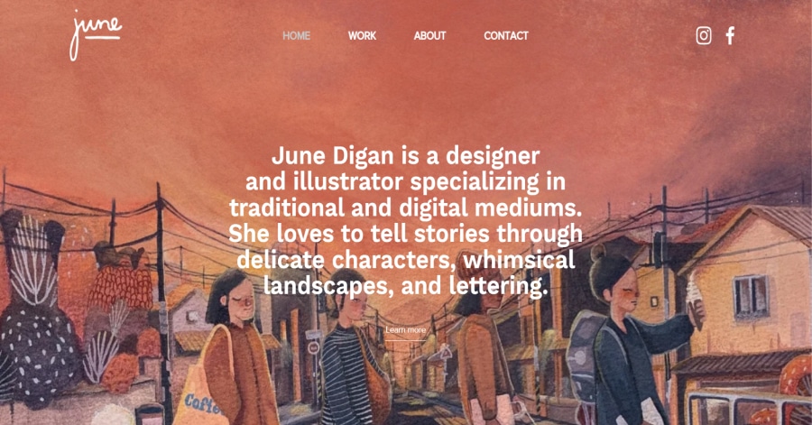 June Digan - Wix Website Tobias Becs – Wix Website Example