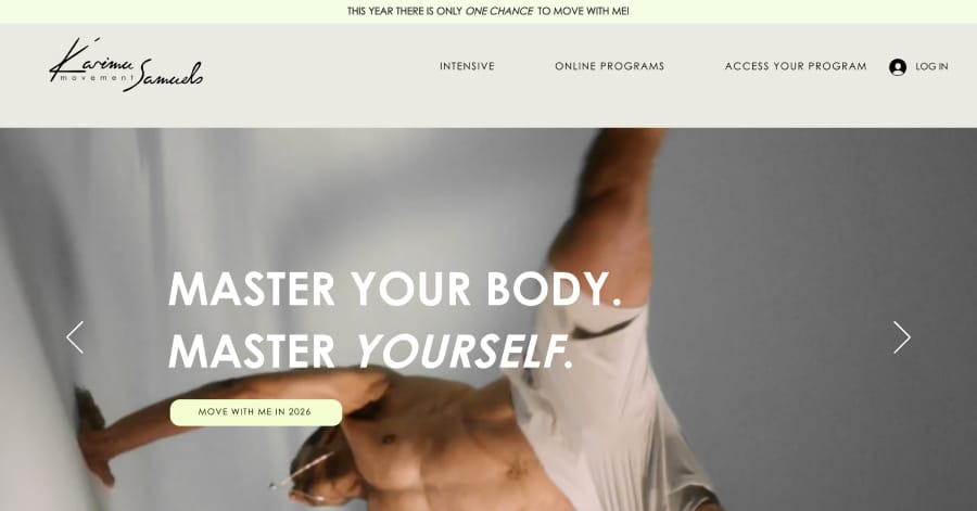 Karimu Samuels - Personal Trainer Website Example Karimu Samuels - Personal Trainer Website Example