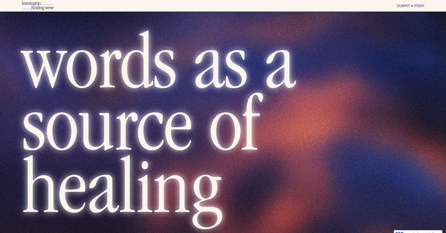 Kensington Healing Verse - Neon Website Example