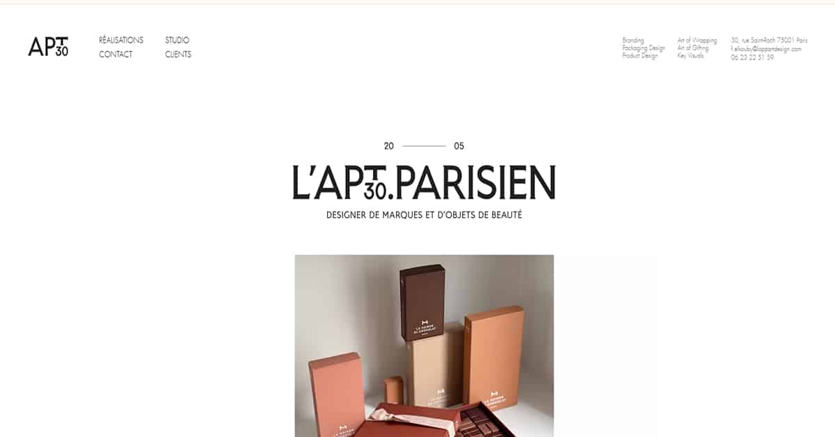 L’Appartment Parisien - Wix Website Tobias Becs – Wix Website Example