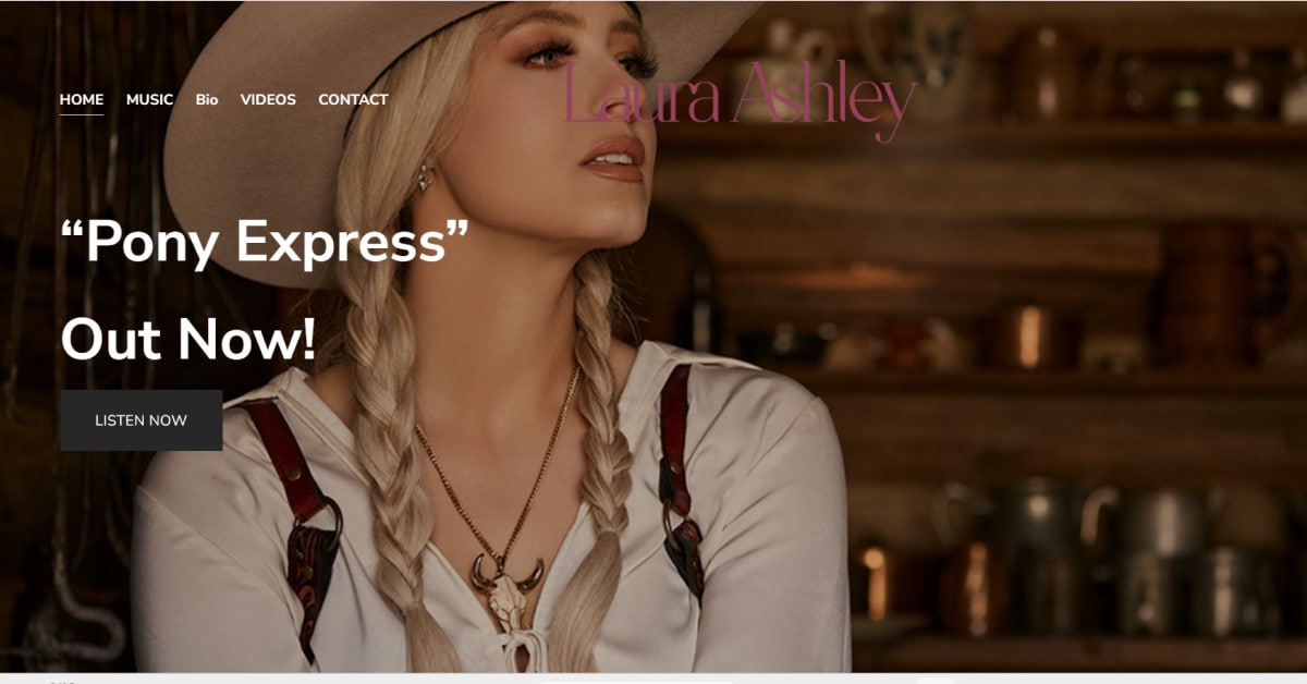 Laura Ashley - Singer Website Laura Ashley - Singer Website Examples