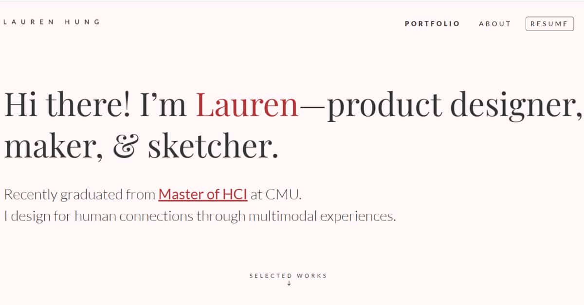 Lauren Hung - Student Website lauren hung - student website examples