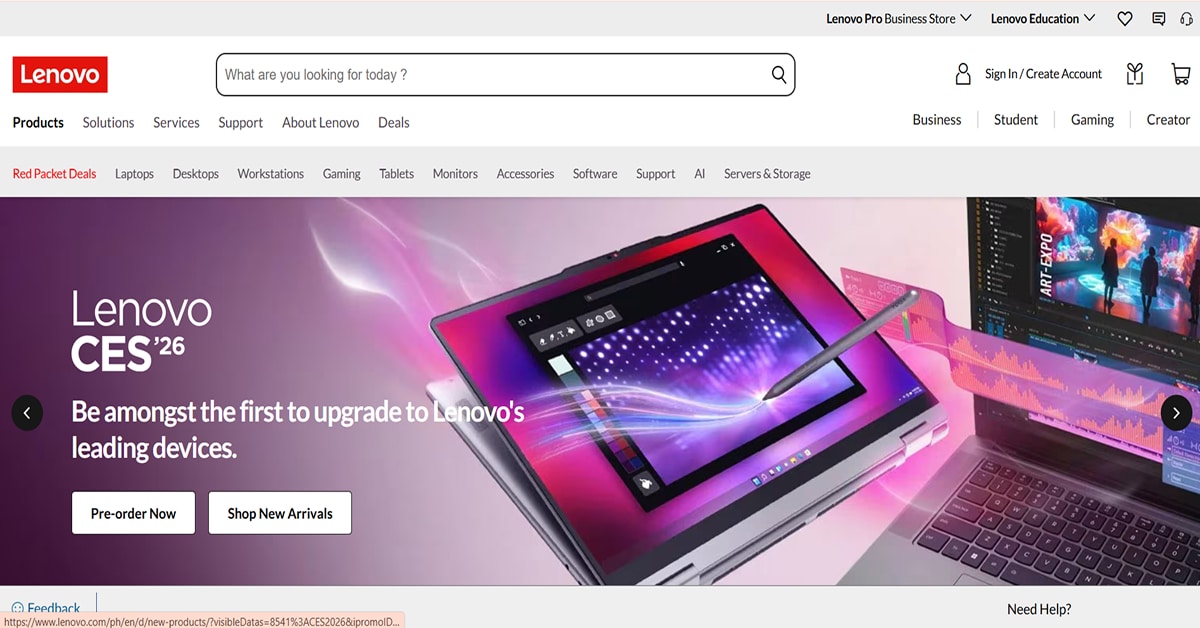 Lenovo - Technology Website Example Karkey - Technology Website Examples