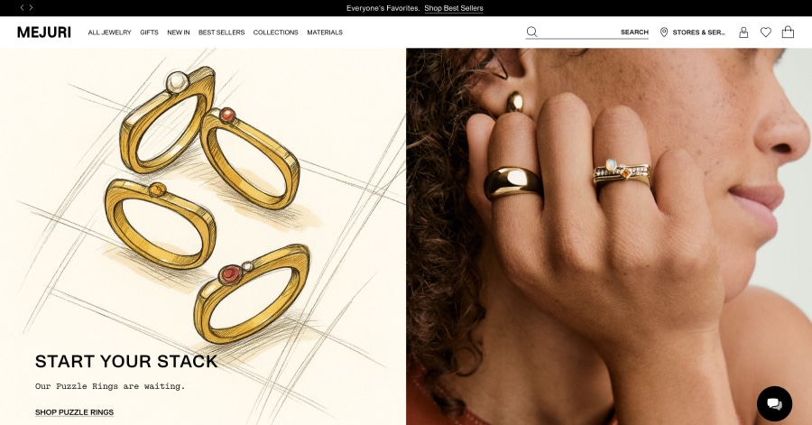 Mejuri - Jewelry Website Example Mejuri - Jewelry Website Example