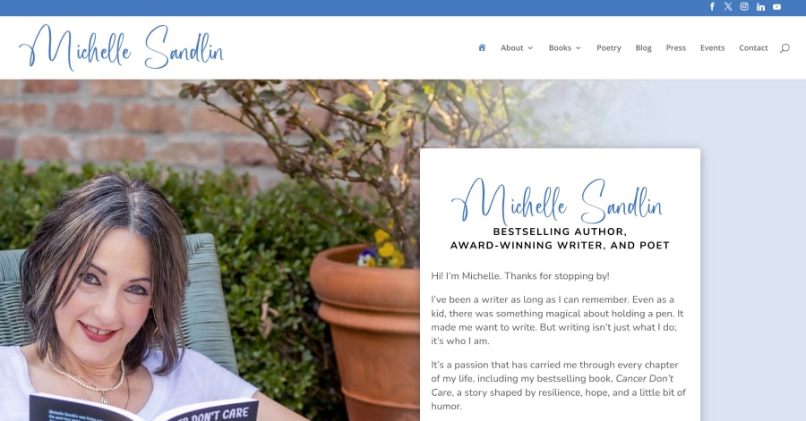 Michelle Sandlin - Journalist Website Example