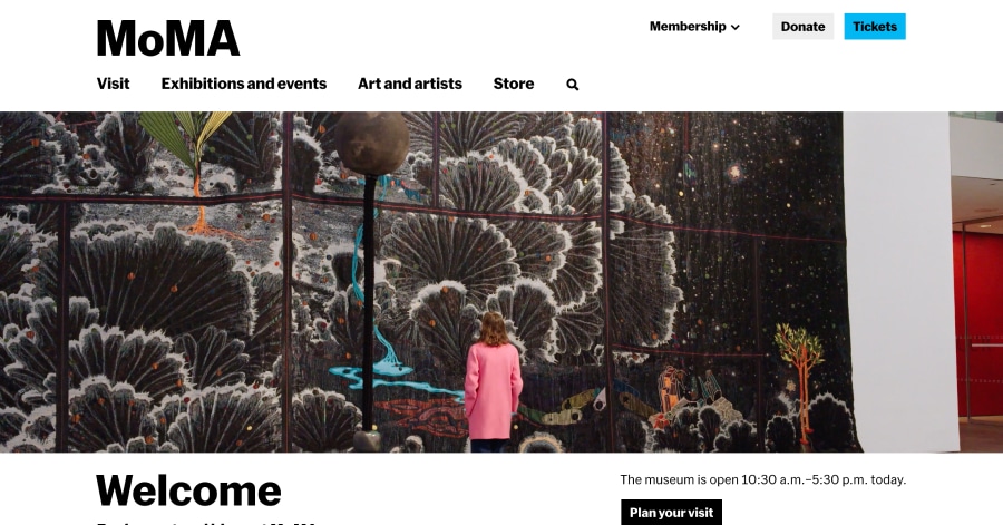 MoMA - Minimalist Website Example
