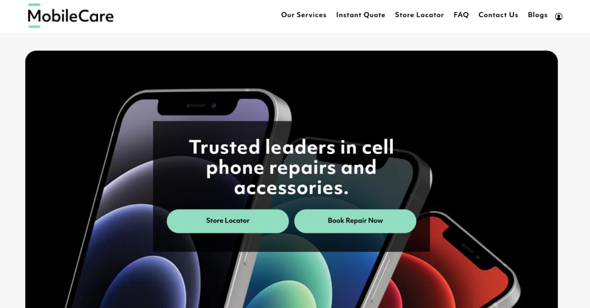 Mobile Care - Technology Website Example