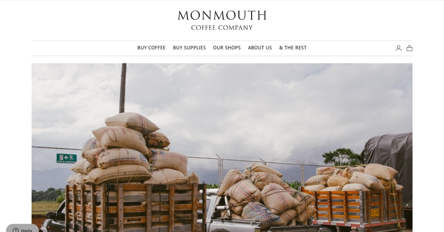 MonMouth Coffee Company - Minimalist Website Example