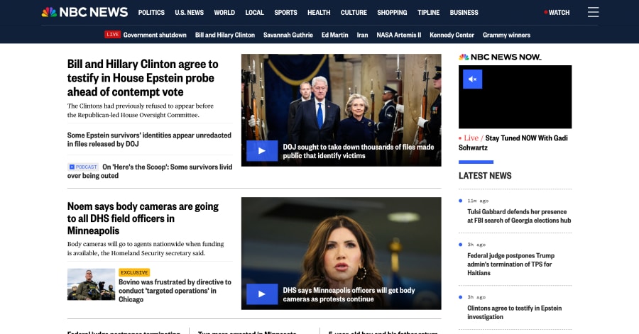 NBC News - Journalist Website Exampl