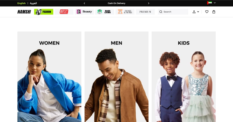 Namshi - GoDaddy Website Example Namshi - GoDaddy Website Example