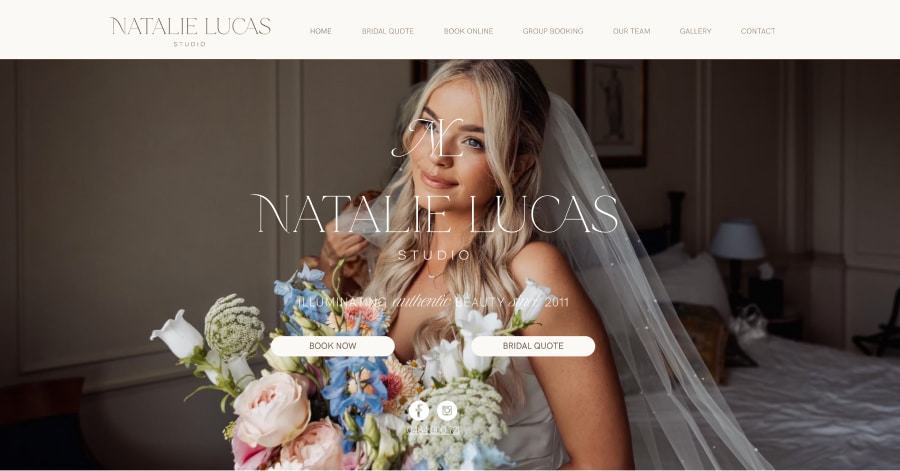 Natalie Lucas - Makeup Artist Website Example Natalie Lucas - Makeup Artist Website Example