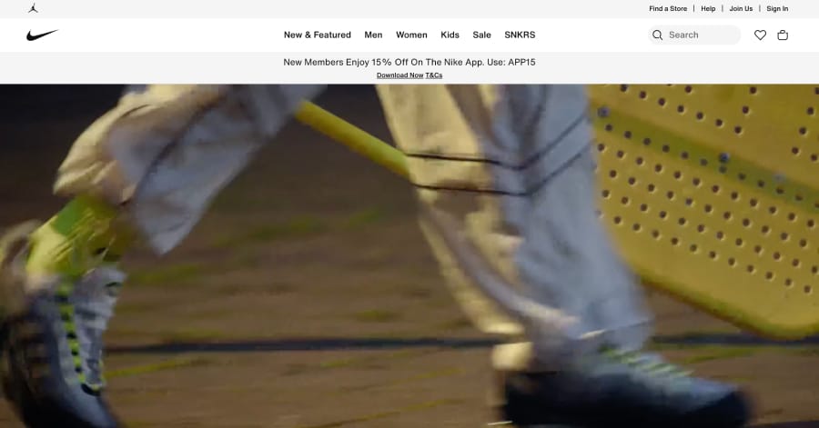 Nike - Lifestyle Website Example