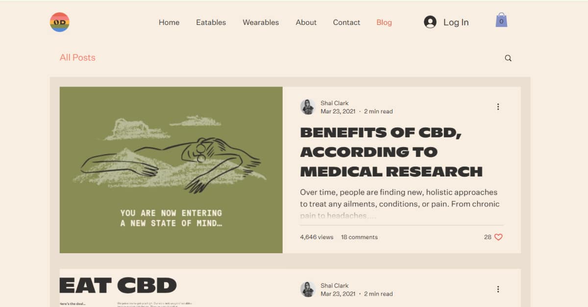 OK Drugs - Wix Ecommerce Store Example Clarity in Crazy - Wix Blog Website Examples
